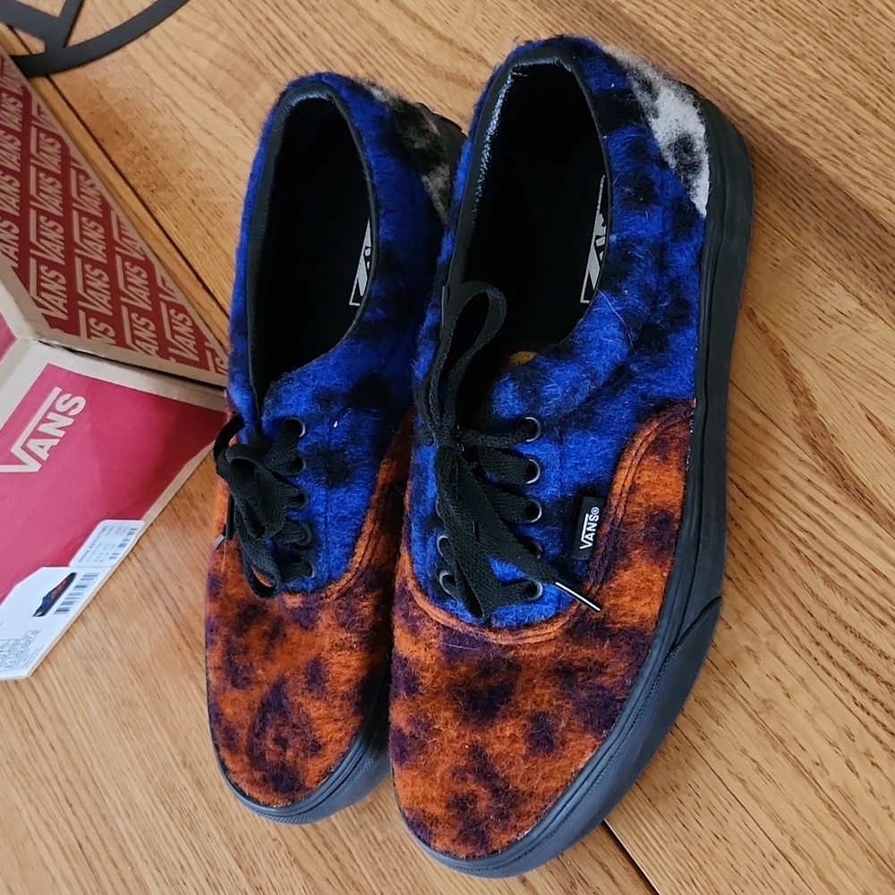 Vans Era fuzzy leopard Platform shoes